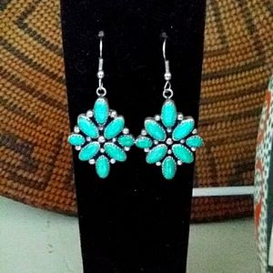 Chic Turquoise Petal Earrings